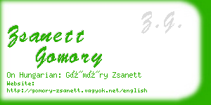 zsanett gomory business card